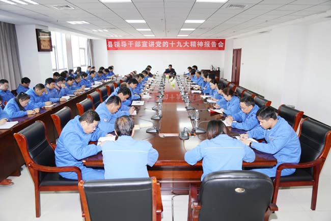 县政府党组成员牛志伟到集团公司宣讲党的十九大精神